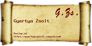 Gyertya Zsolt névjegykártya